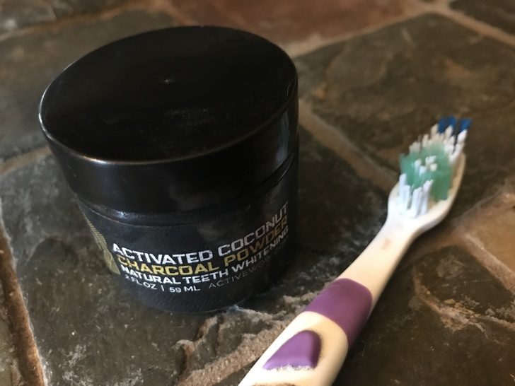 Charcoal Container and Toothbrush