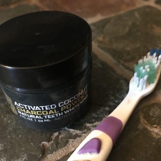 Charcoal Container and Toothbrush