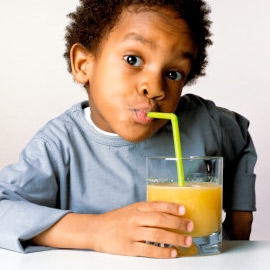 Child Drinking Juice